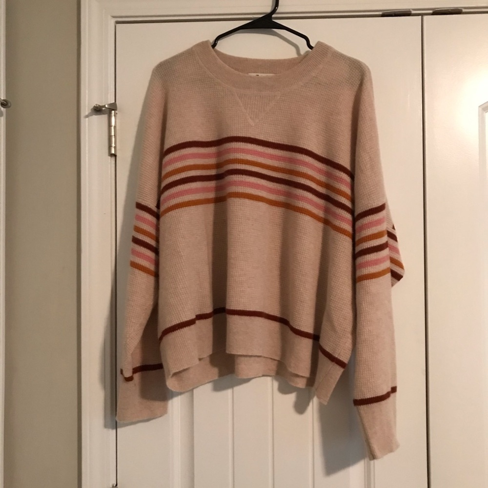 Madewell Cashmere Sweatshirt in Hendry Stripe